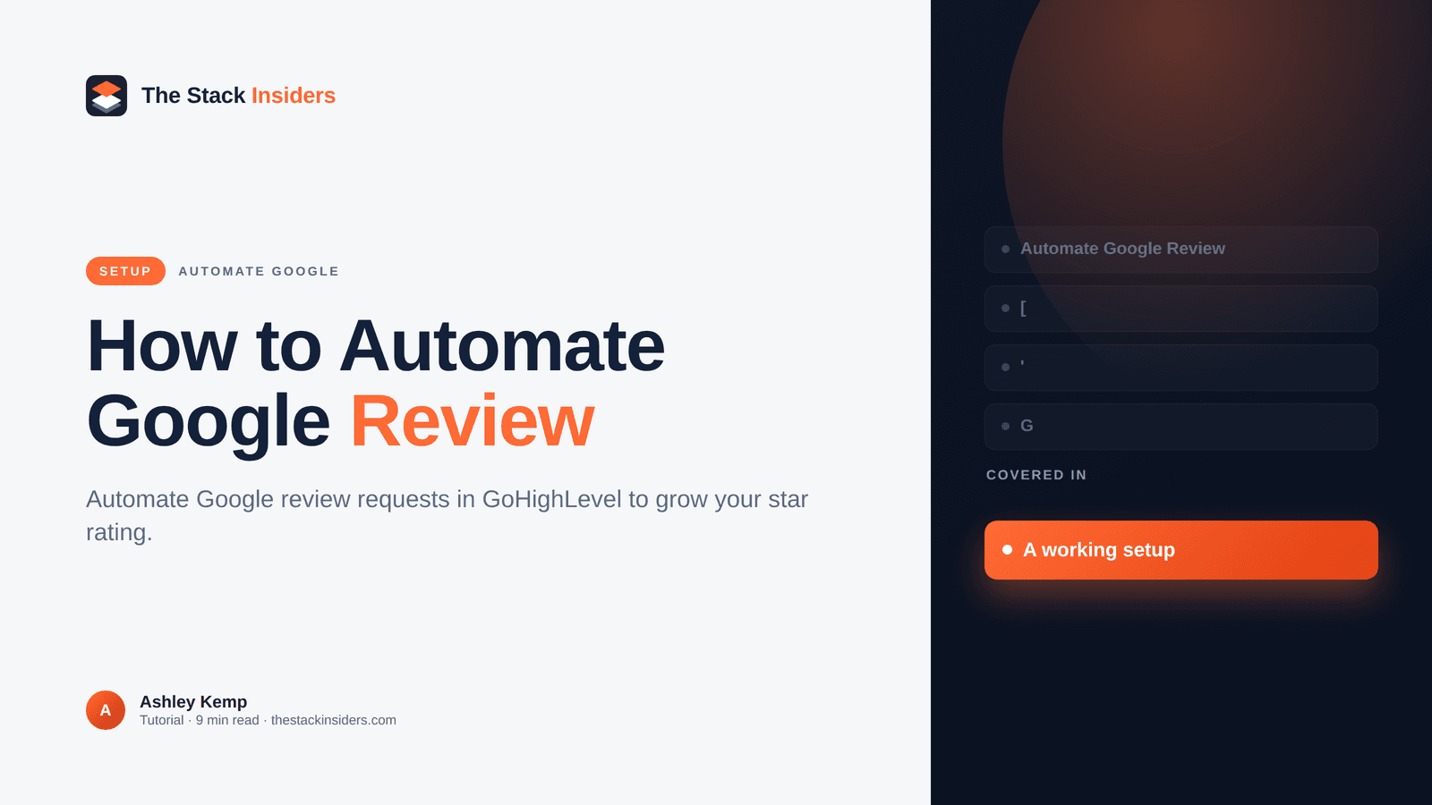 How to Automate Google Review Requests in GoHighLevel - GoHighLevel guide by The Stack Insiders