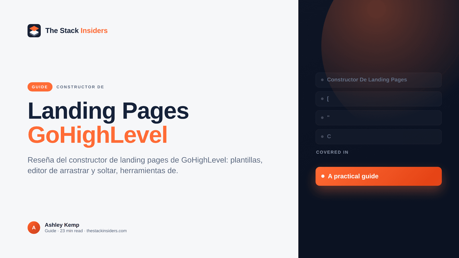 Landing pages de GoHighLevel: constructor, plantillas y consejos