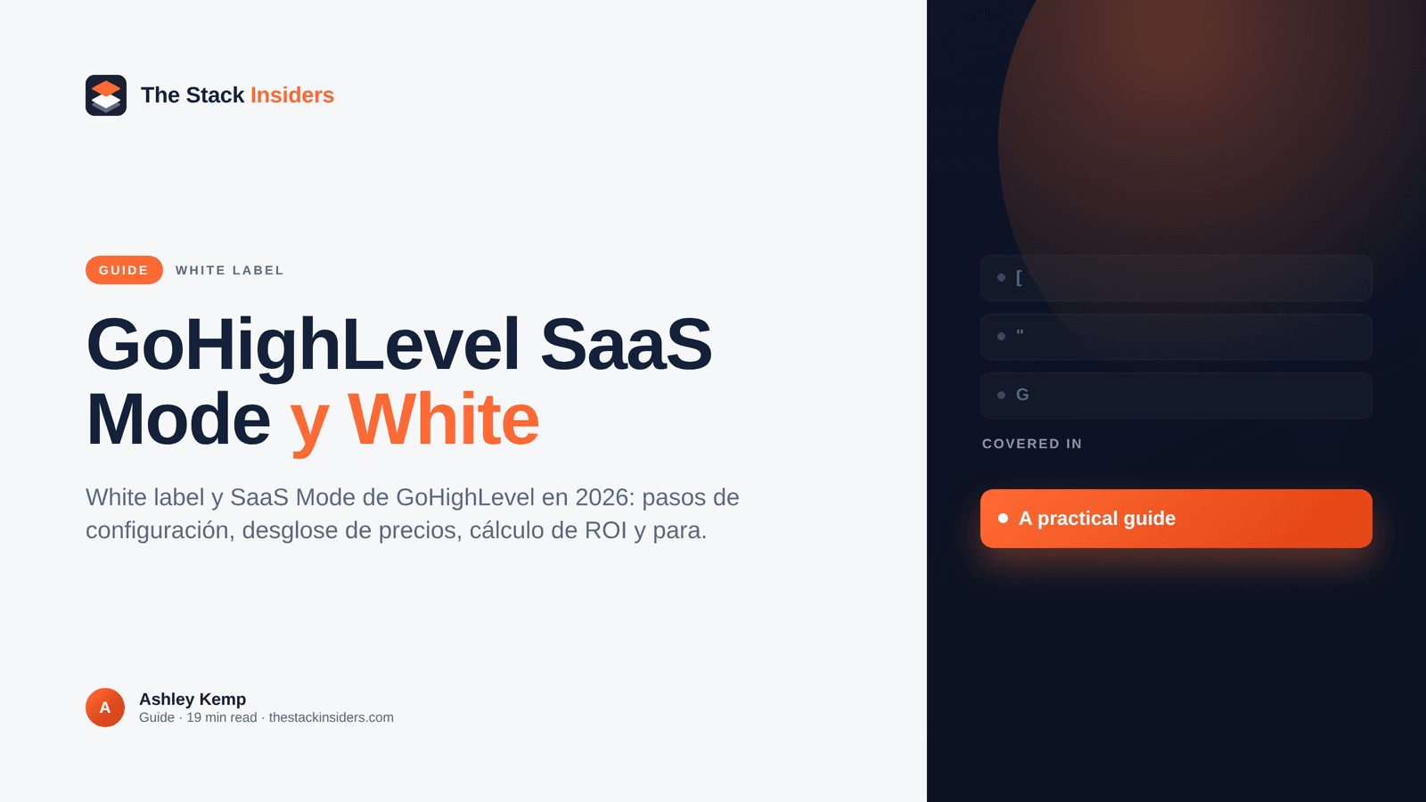 Guía de configuración de GoHighLevel SaaS Mode y White Label para dueños de agencias