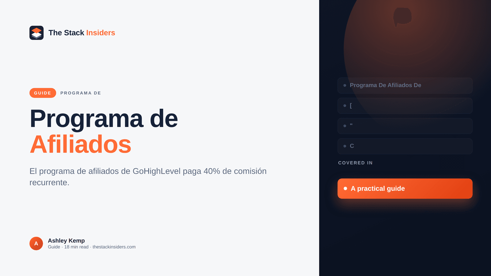 Programa de afiliados de GoHighLevel: 40% de comisión recurrente
