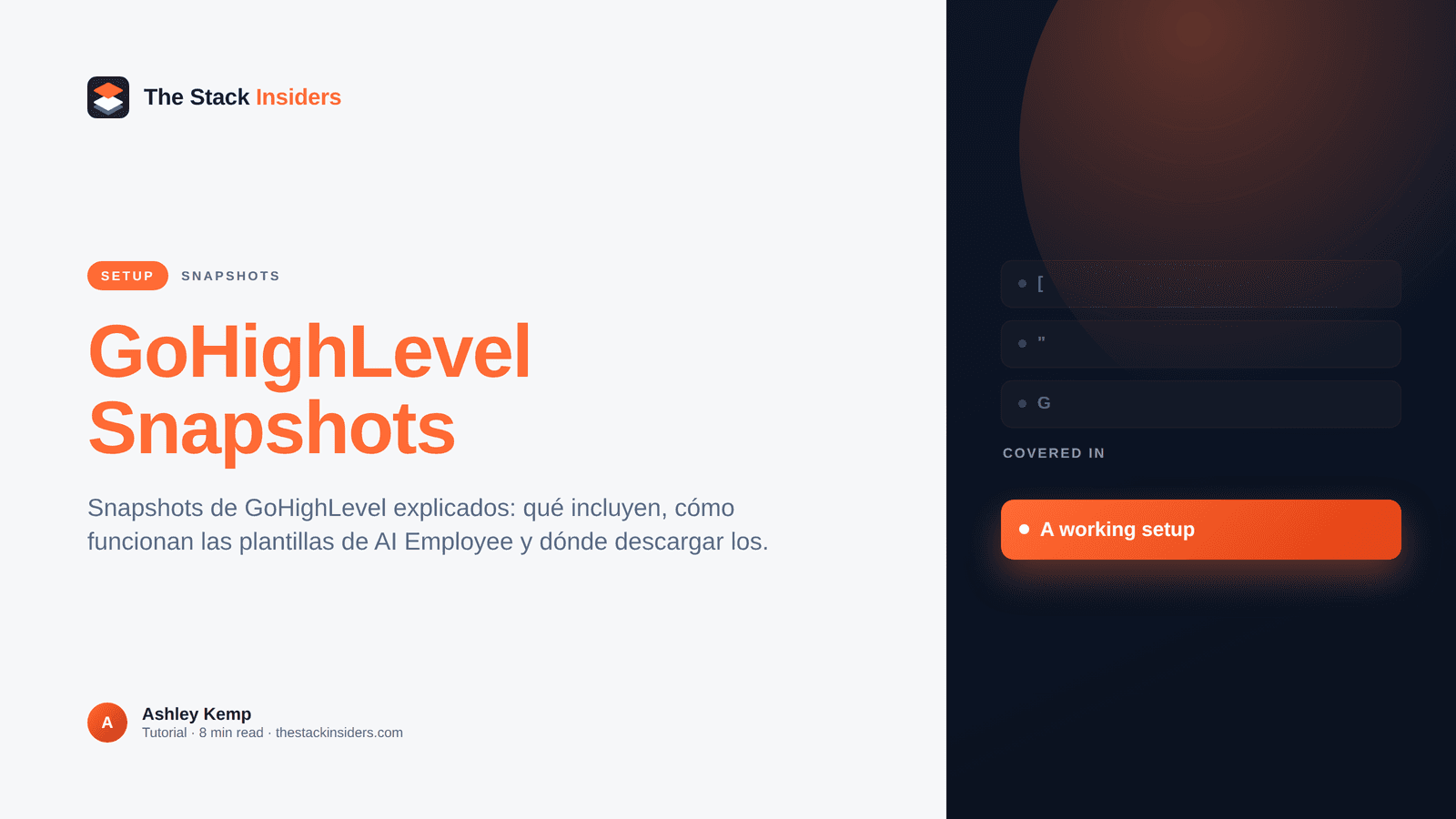 GoHighLevel Snapshots: Plantillas y configuración