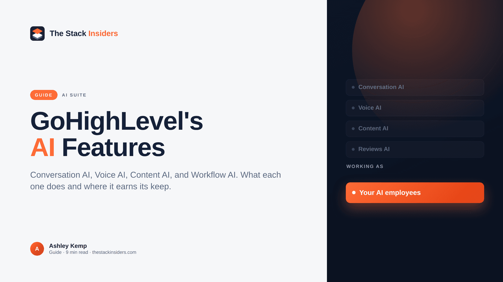 Hero overview of GoHighLevel AI features and the AI suite