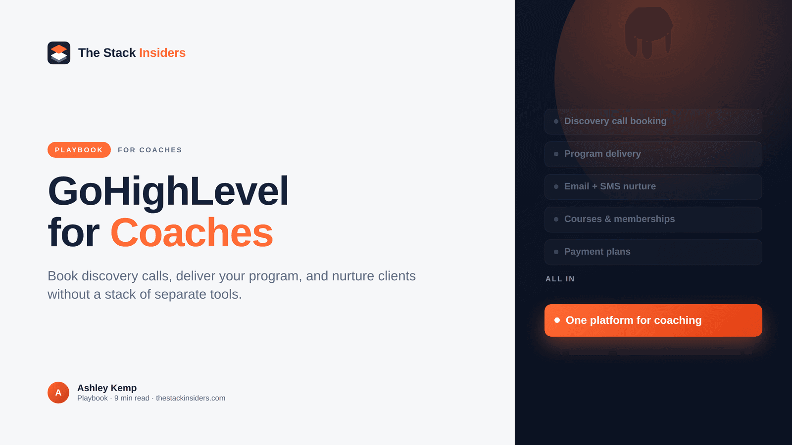 GoHighLevel for Coaches: discovery calls, client onboarding, and programme delivery