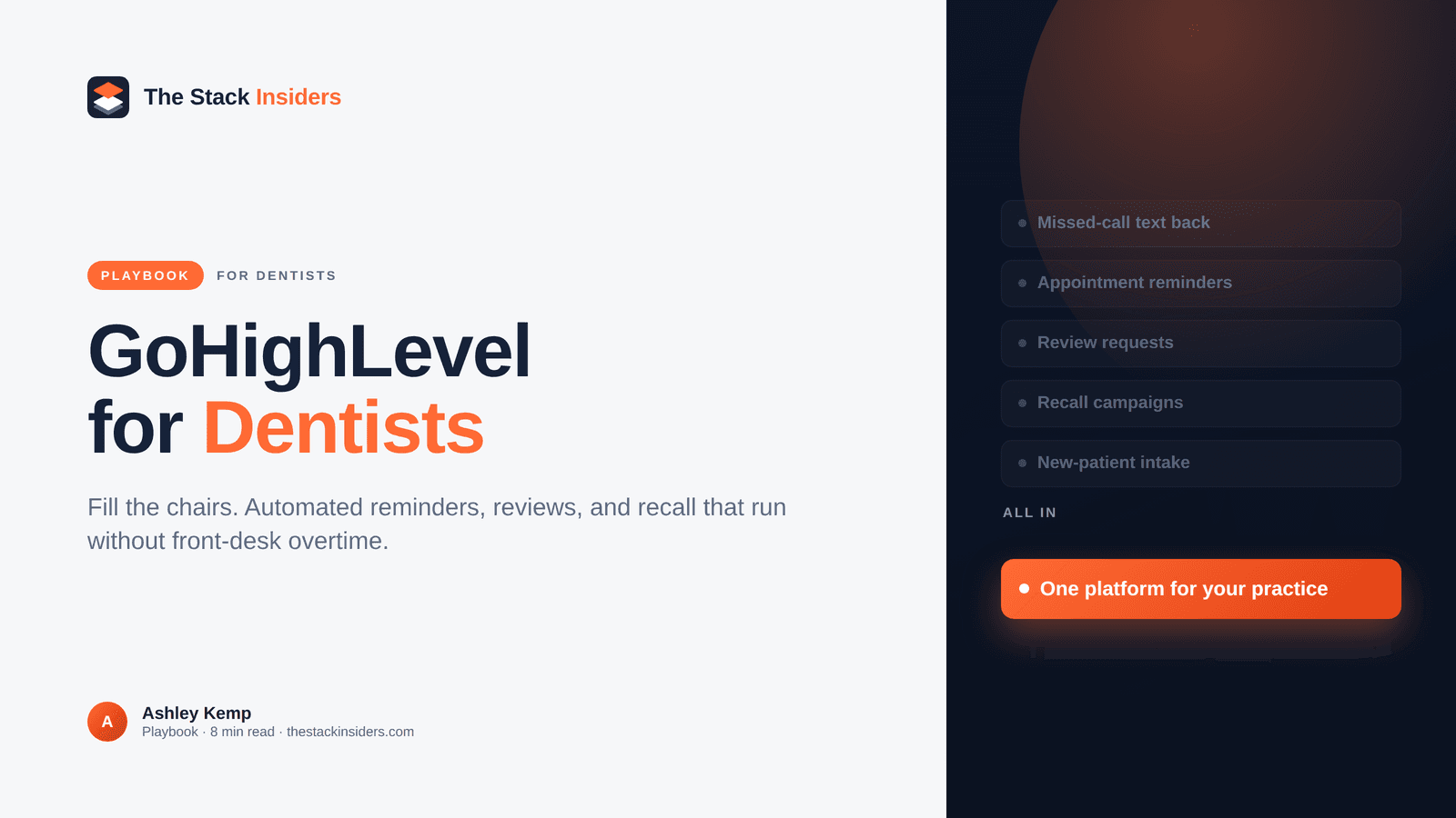 GoHighLevel for Dentists: bookings, reviews, and AI call handling