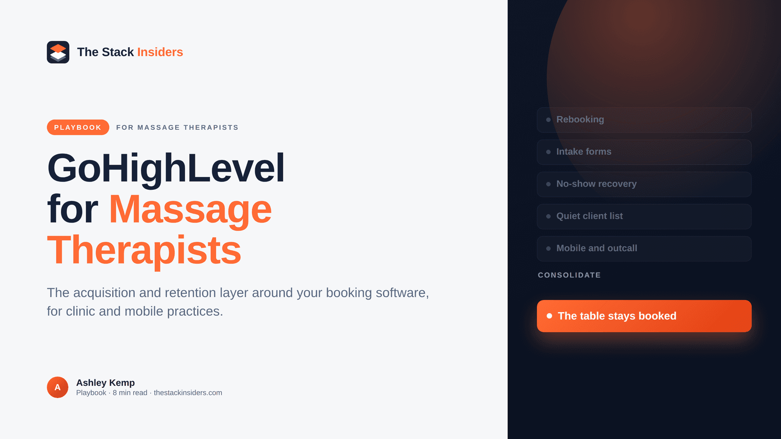 GoHighLevel for Massage Therapists: rebooking, intake forms, and no-show recovery for clinic and mobile practices