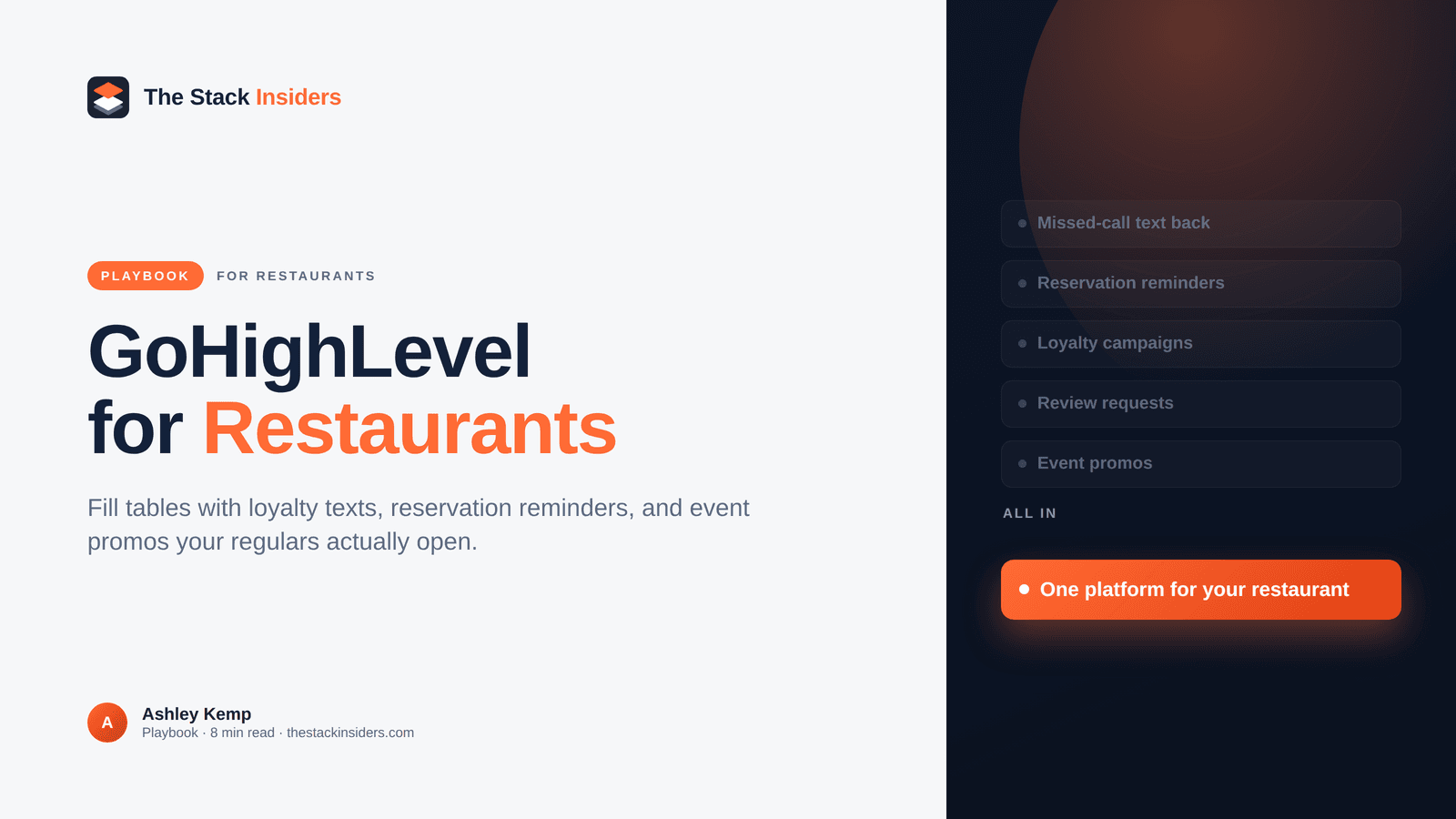 GoHighLevel for Restaurants: Google reviews, SMS loyalty campaigns, and repeat visits