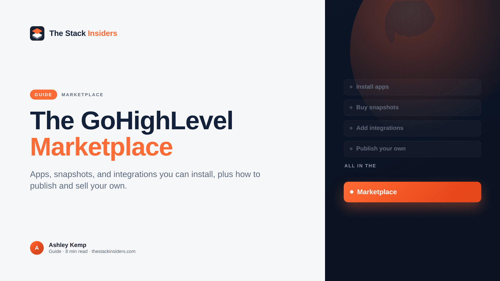 Hero on the GoHighLevel marketplace apps and snapshots