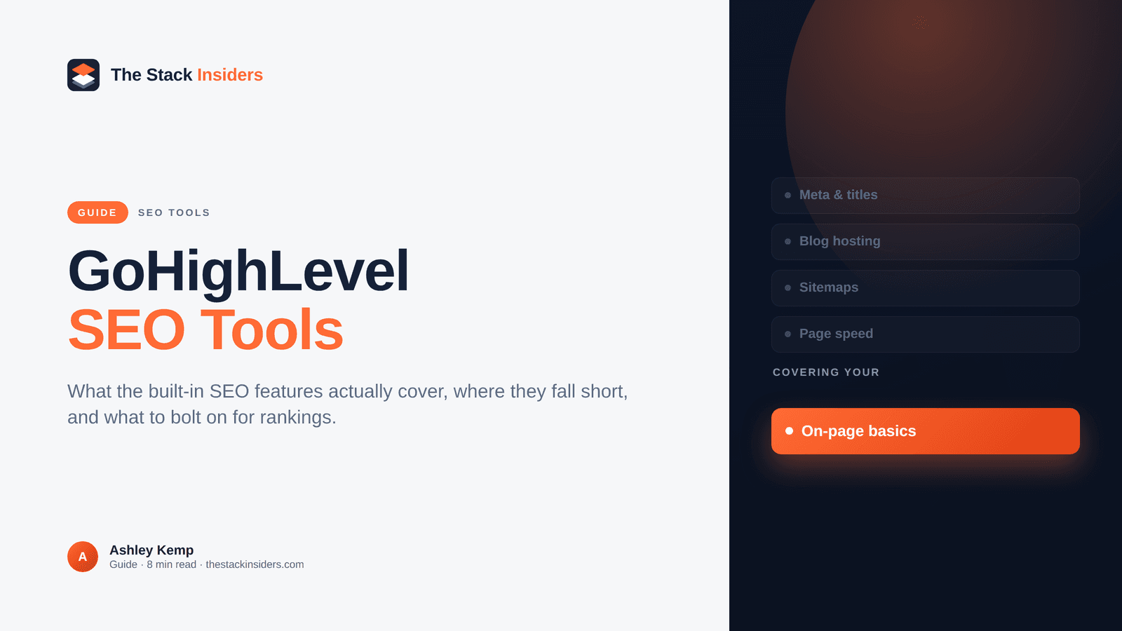 Hero on GoHighLevel SEO tools and on-page features