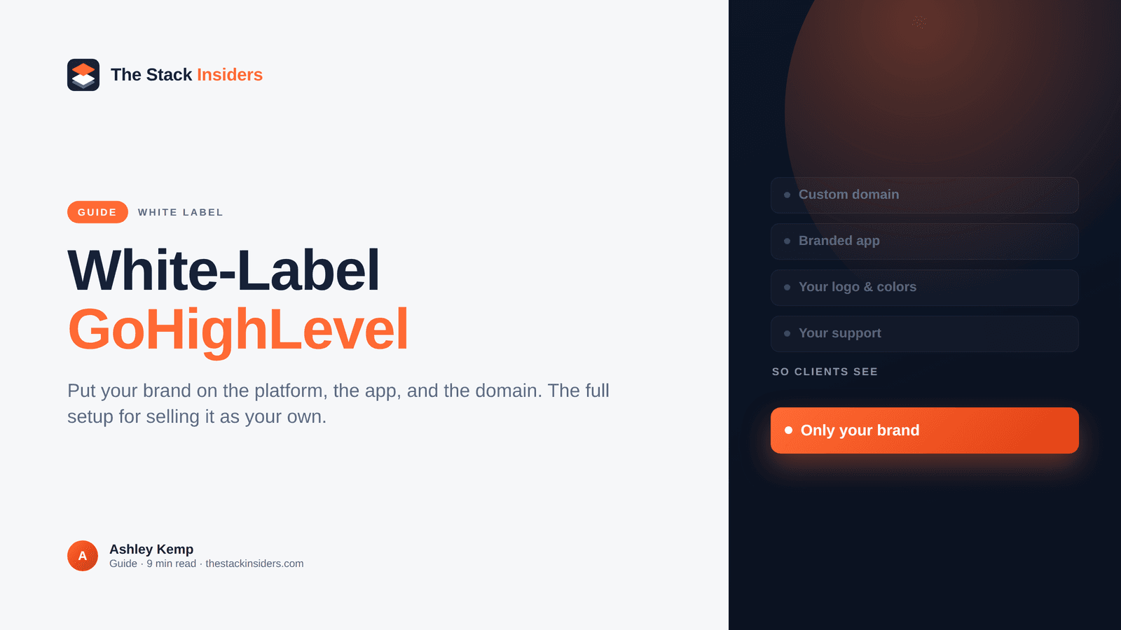 Hero on white-label GoHighLevel setup and branding