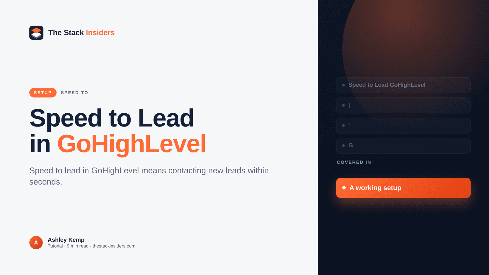 Speed to Lead in GoHighLevel: Reply in 60 Seconds - GoHighLevel guide by The Stack Insiders