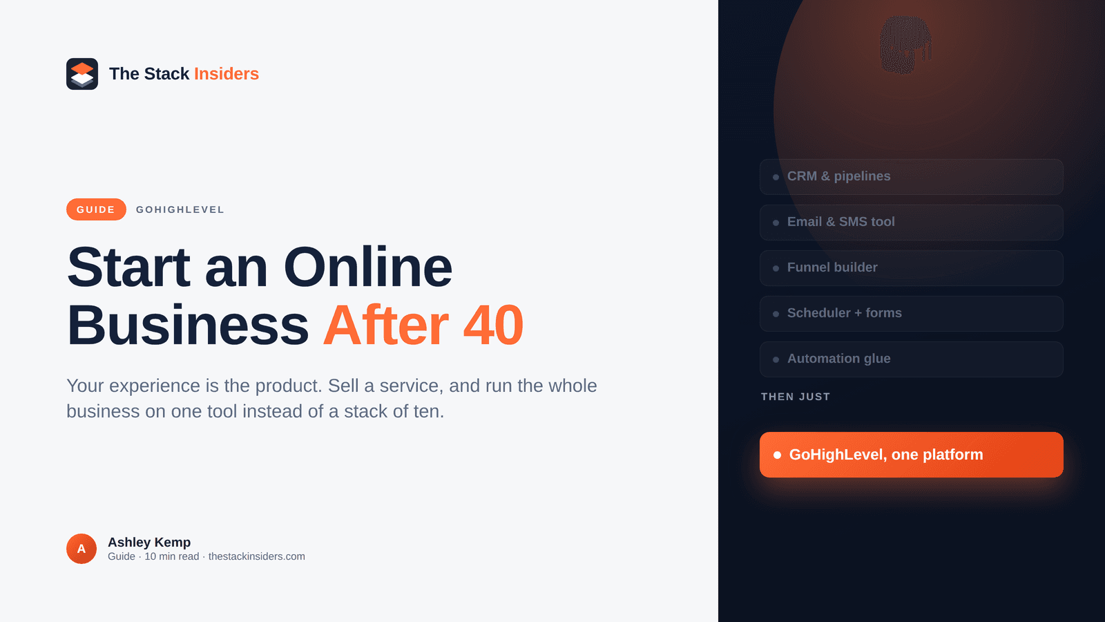 Starting an online business after 40 with GoHighLevel as one consolidated tool instead of a stack