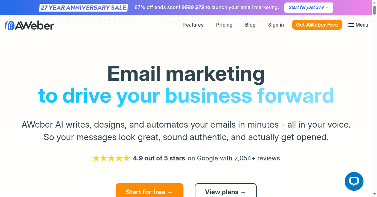 AWeber review 2026 - is it the best email platform for beginners?