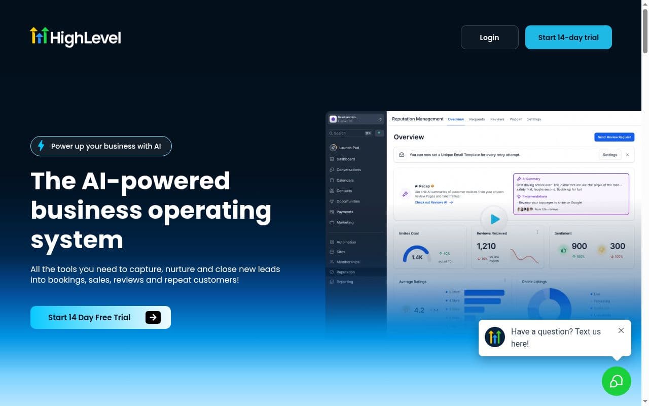 GoHighLevel 2026 platform showing CRM, pipelines, conversations, and automation interfaces